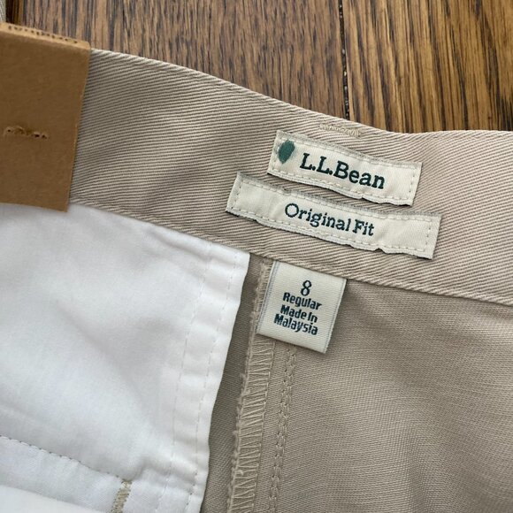 (2) L.L. Bean Original Fit Khaki and black 8 reg pants women's NWT wrinkle free - Picture 8 of 9